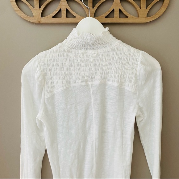 Free People Long Sleeve Top White Sz Small - Picture 7 of 8